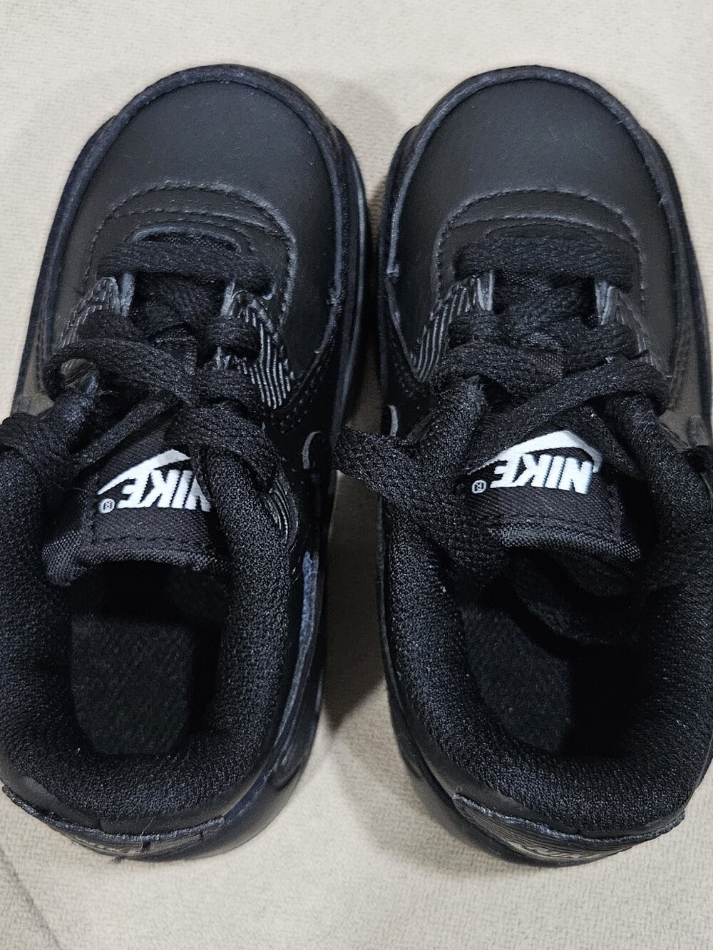 Nike Kids Air Max 90 LTR Black Lace-Up Sneakers